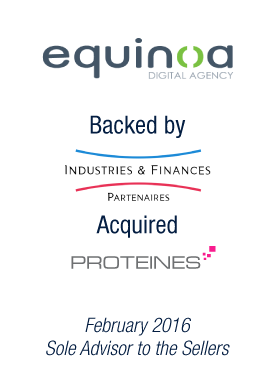 Bryan, Garnier & Co advises the shareholders of Proteines Group  on its sale to Equinoa