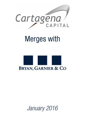 Cartagena Capital merges with Bryan, Garnier & Co