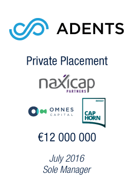Bryan, Garnier & Co advises Adents on €12M Equity Investment from NAXICAP Partners, Omnes Capital  and CapHorn Invest, in partnership with management