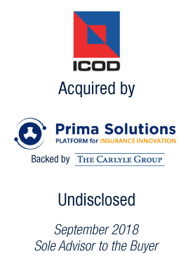 Bryan, Garnier & Co advises Prima Solutions and The Carlyle Group on the acquisition of ICOD
