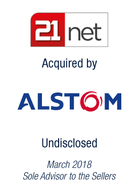 Bryan, Garnier & Co advises 21net on its sale to Alstom – bringing WiFi connectivity to high-speed trains
