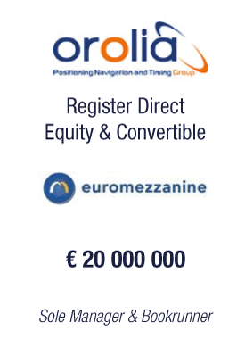 Bryan, Garnier & Co leads €8 million mezzanine financing for Orolia