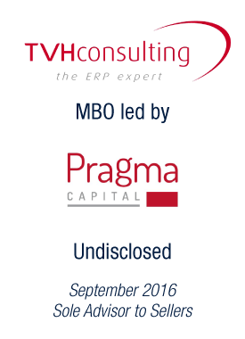 Bryan, Garnier & Co advises TVH Consulting on a management buy-out operation led by Pragma Capital alongside management and founding partner