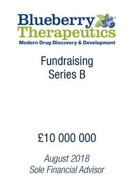 Bryan, Garnier & Co acts as Financial Advisor to Blueberry Therapeutics on its £10 million Series B Fundraising