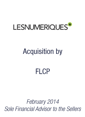 Bryan, Garnier & Co advises LES NUMERIQUES, the leading independent web publisher on the High-Tech vertical,  on the sale of a majority stake to FLCP