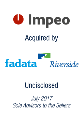Bryan, Garnier & Co advises Impeo and its shareholders on the sale to Fadata and The Riverside Company